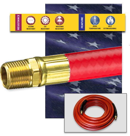 PVC Air Hose with NPT Thread Ends