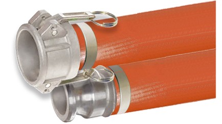 PD2 Orange PVC Layflat Hose CxE Cam Groove