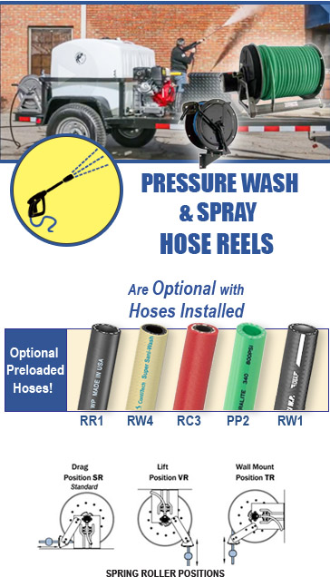 Hosecraft USA Pressure Wash & Spray Hose Reels