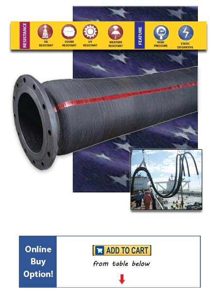 Hosecraft USA OS&D Dock Hose with Flanges