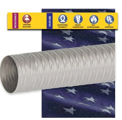 TD8 NFPA Flame Retardant HVAC Duct Hose